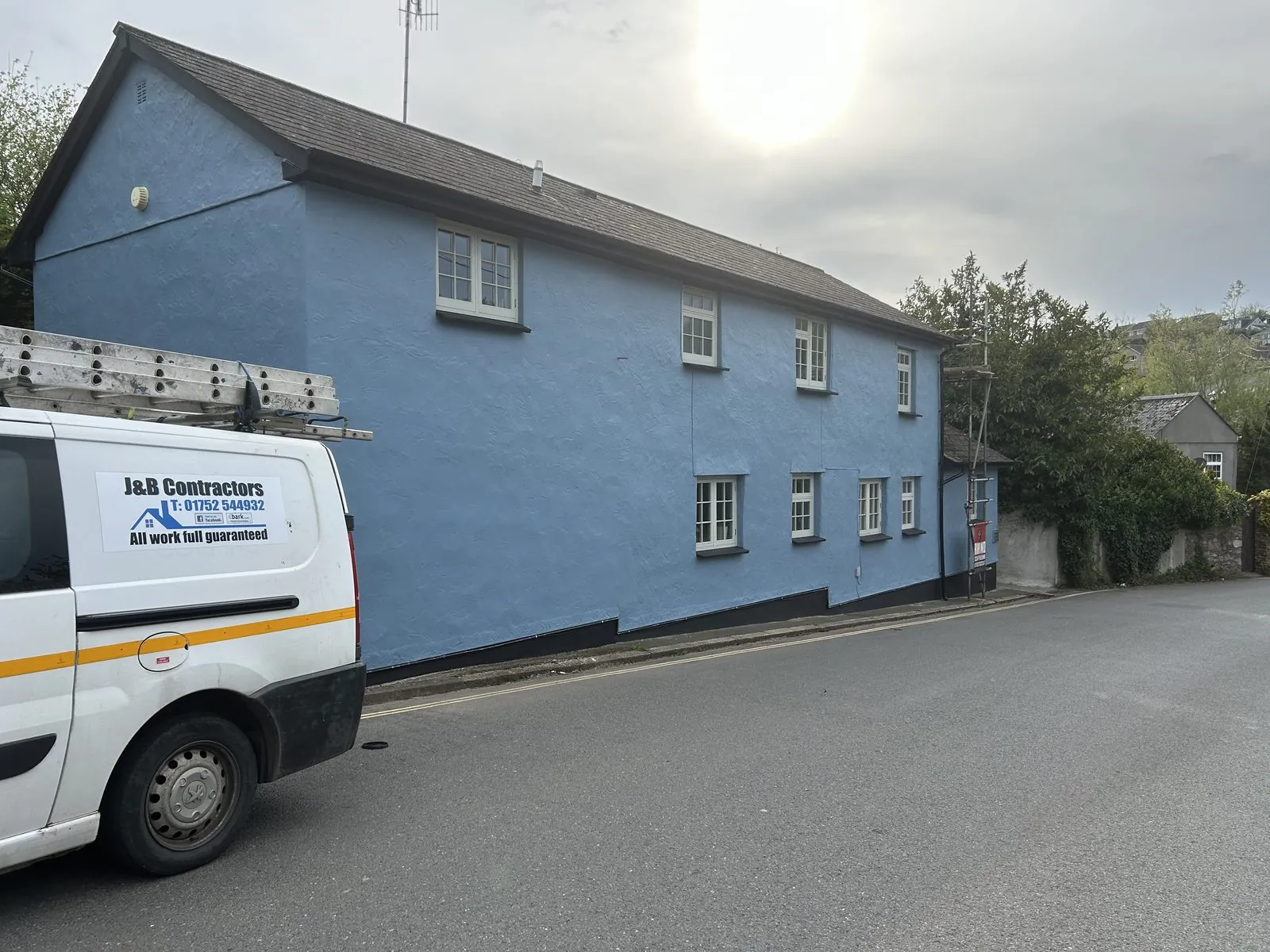 Exterior painting of a detached house in St Blazey