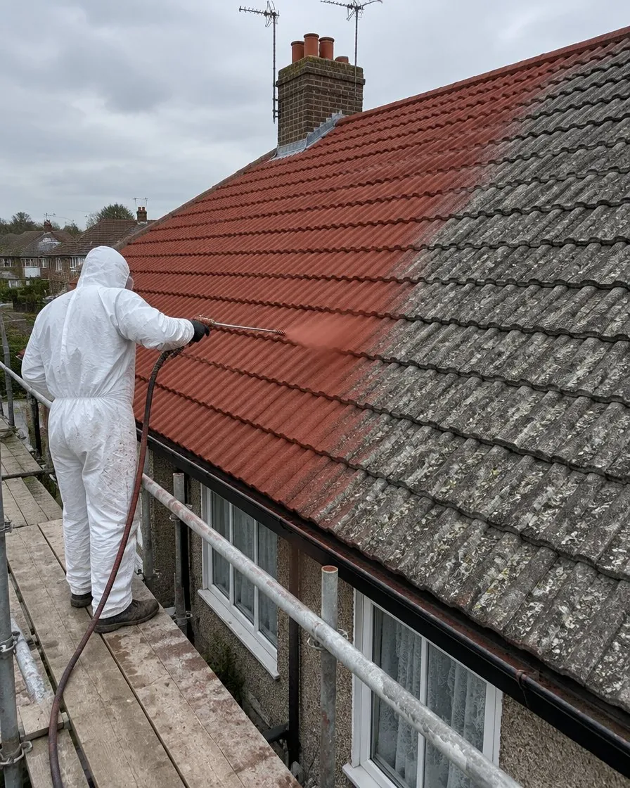 Roof painting and coating in St Blazey